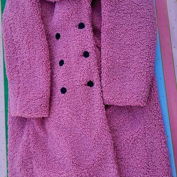 Double-breasted teddy sherpa topcoat - Picture 4 of 12